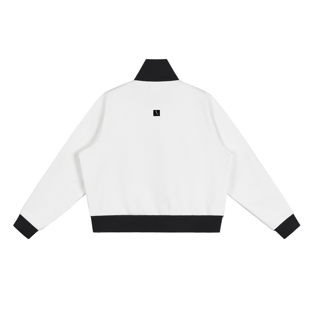 Women's Contrast Side Stripe Fleece Cropped Track Jacket