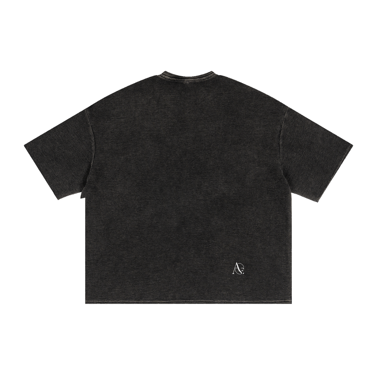 Textured Waffle Washed Boxy T-Shirt