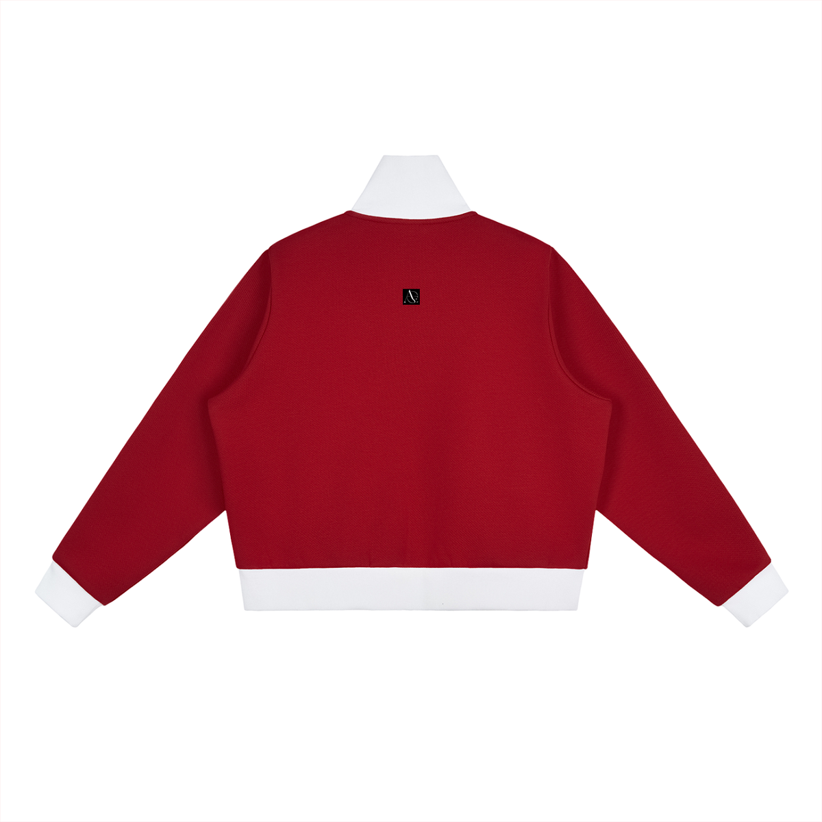 Women's Contrast Side Stripe Fleece Cropped Track Jacket