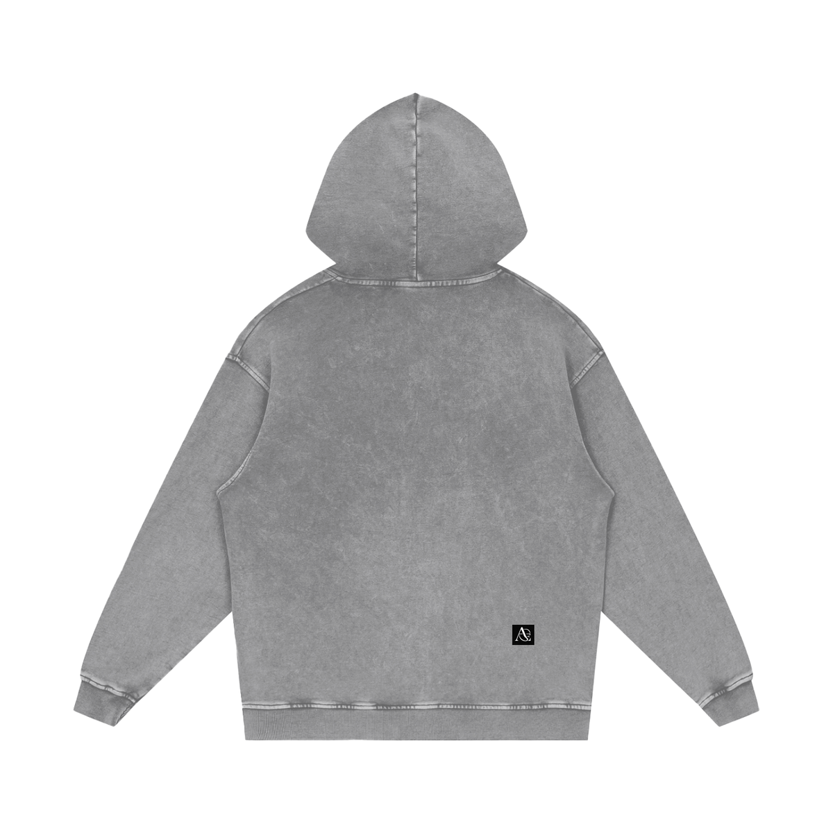 Snow Washed Loose Cotton Hoodie