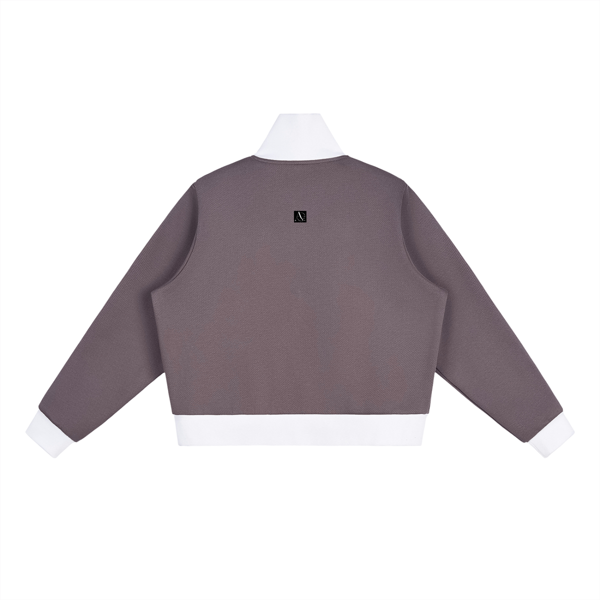 Women's Contrast Side Stripe Fleece Cropped Track Jacket
