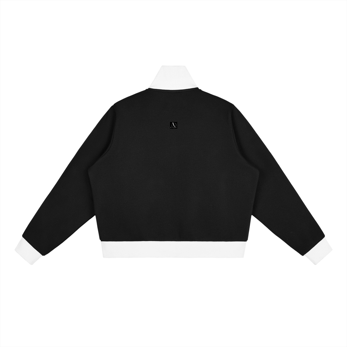 Women's Contrast Side Stripe Fleece Cropped Track Jacket