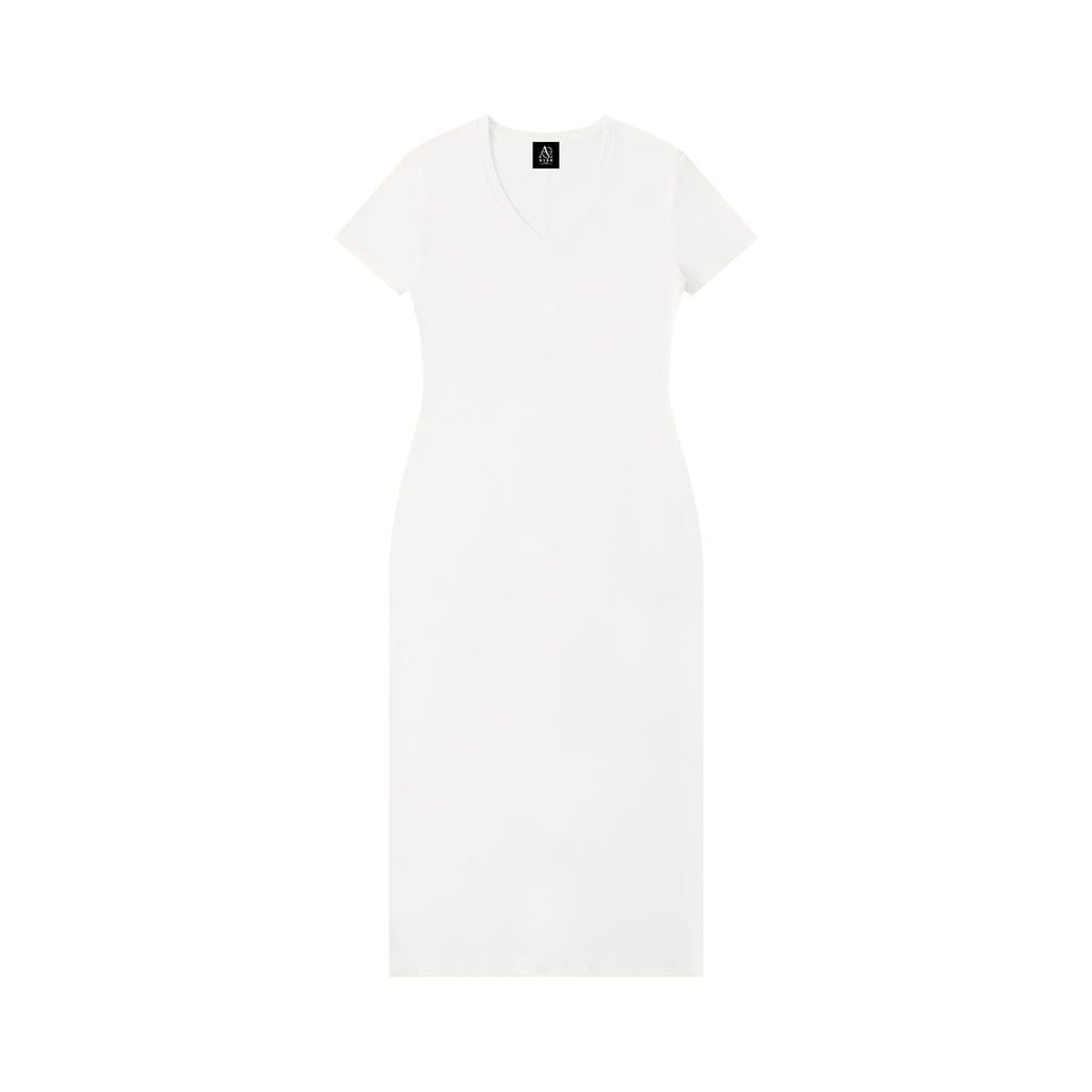 Women's V-Neck Short Sleeve Maxi Dress