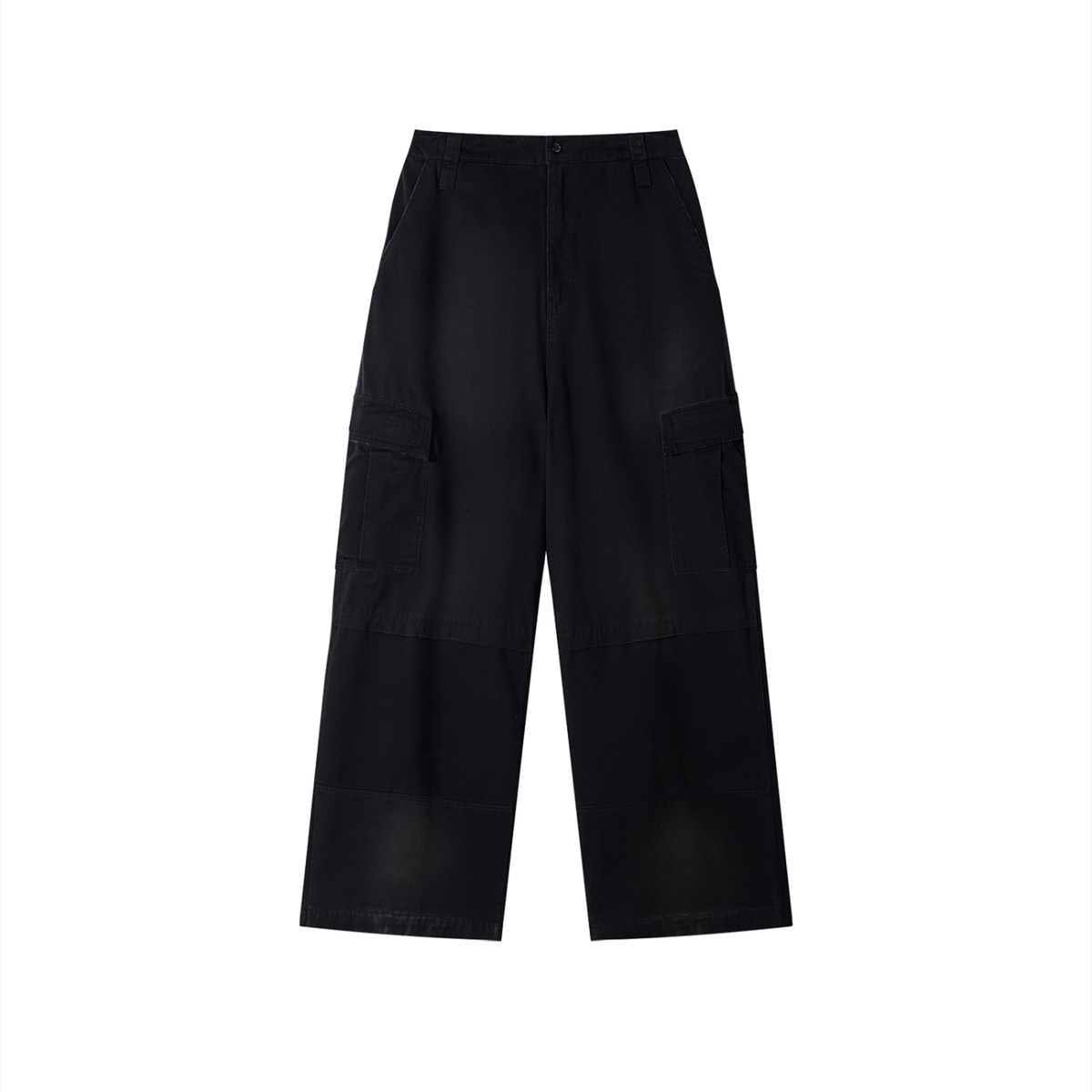 Unisex Sunfade Washed Wide Leg Cargo Pants