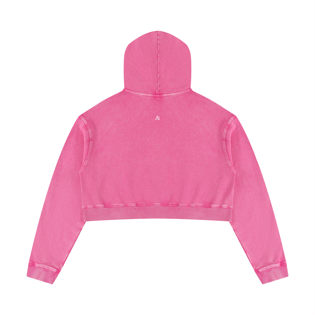 Women’s Mineral Washed Crop Hoodie