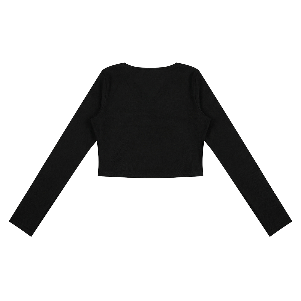 Women's Ruched Long Sleeve Crop T-Shirt