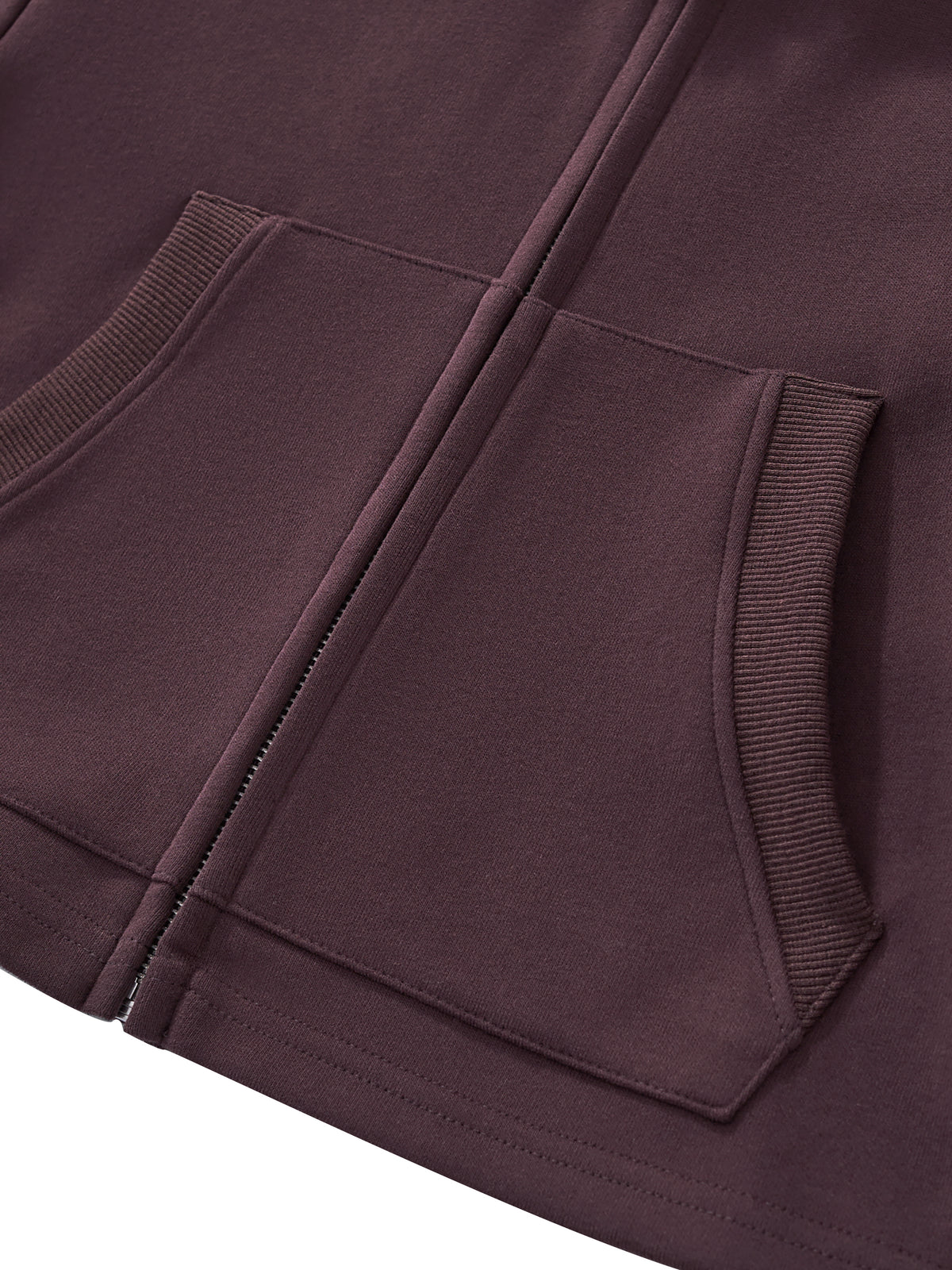 Essential Cropped Zip-Up Hoodie