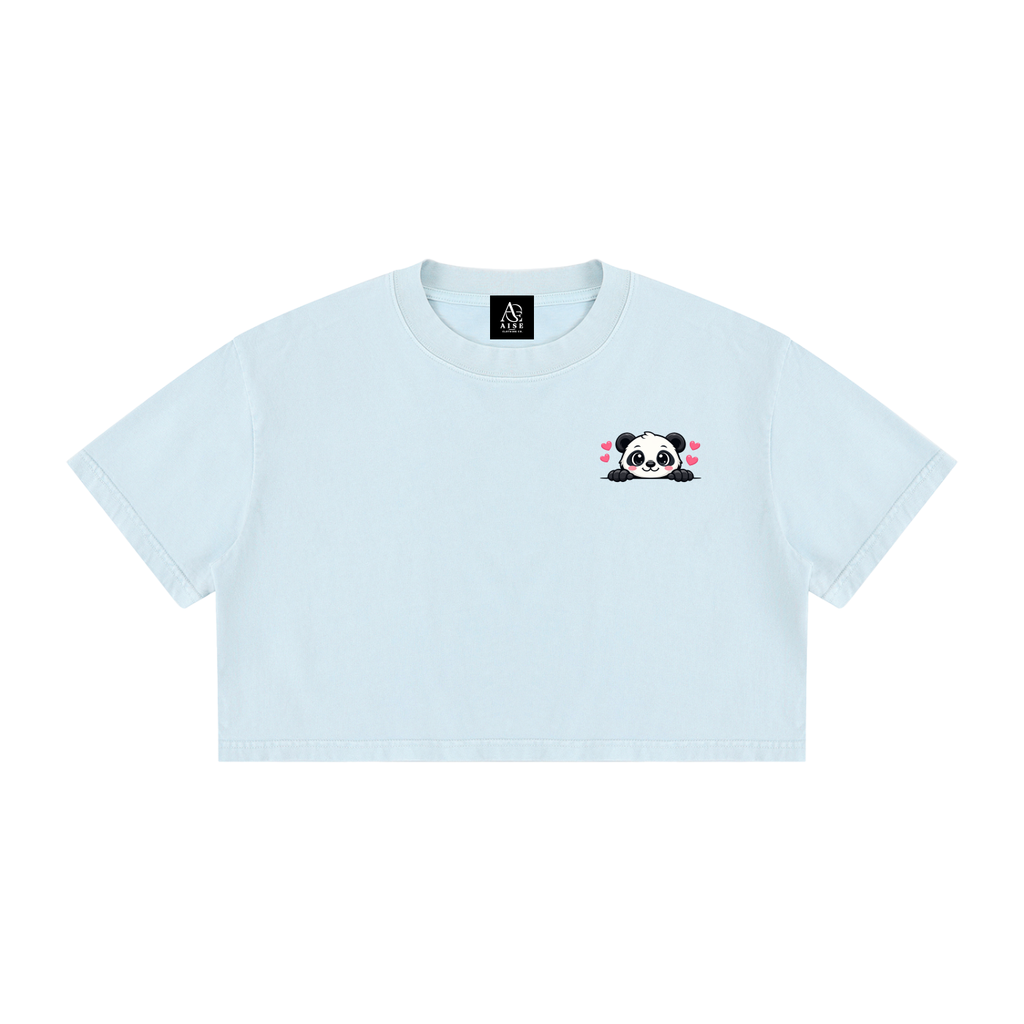 Women's Mineral Wash Cotton Crop T-Shirt