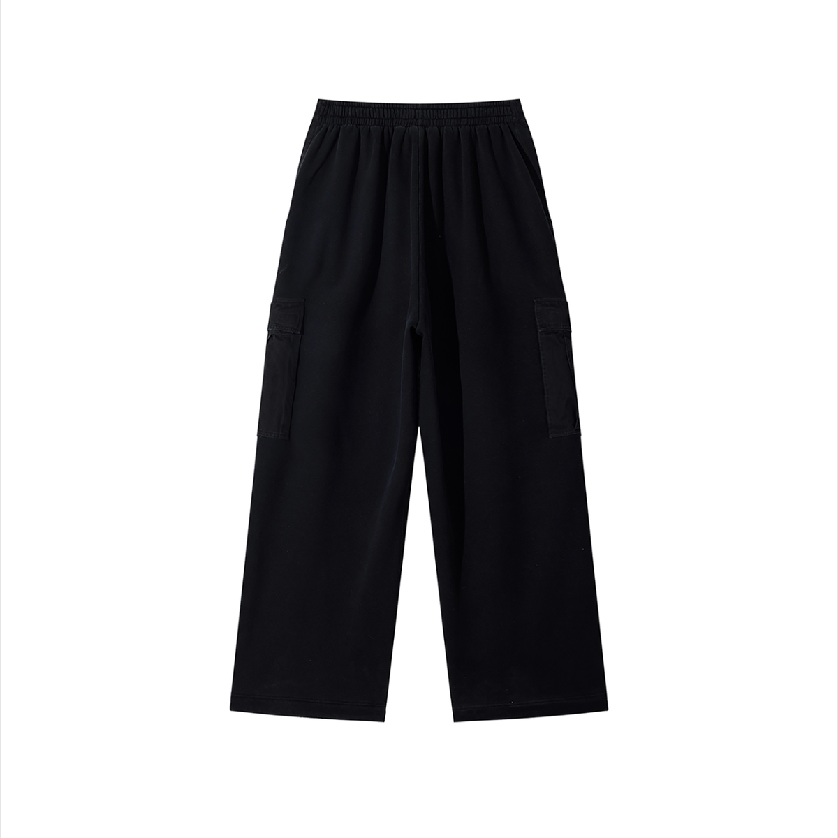 Unisex Sunfade Washed Wide Leg Cargo Pants