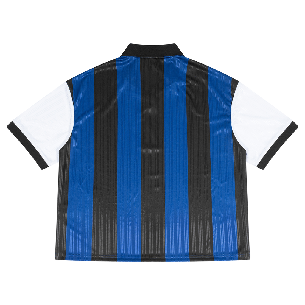Unisex Boxy Striped Collared Soccer Jersey