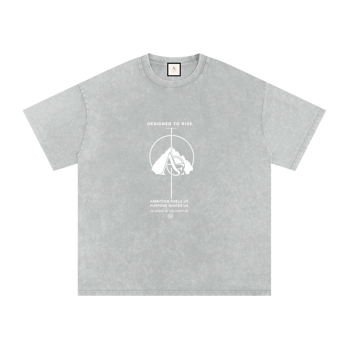 Snow Washed Oversized Cotton T-Shirt