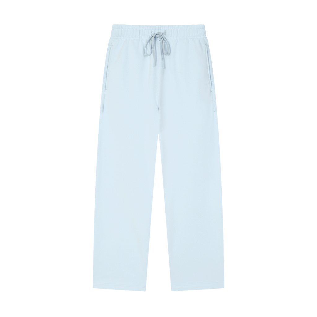 Solid Color Straight-Leg Sweatpants