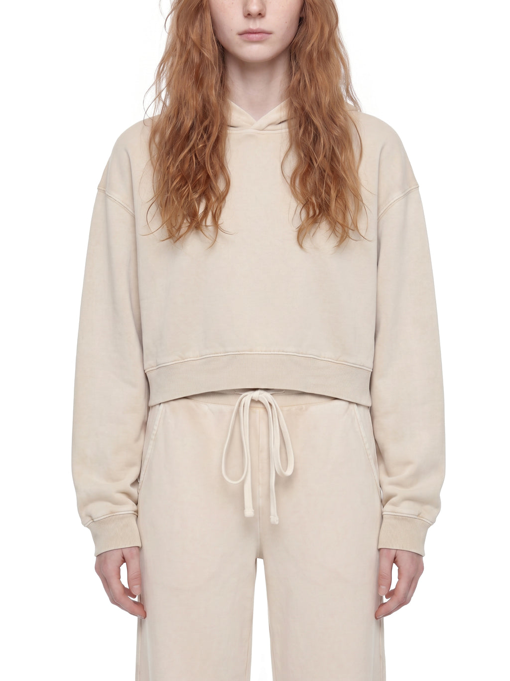 Women’s Mineral Washed Crop Hoodie