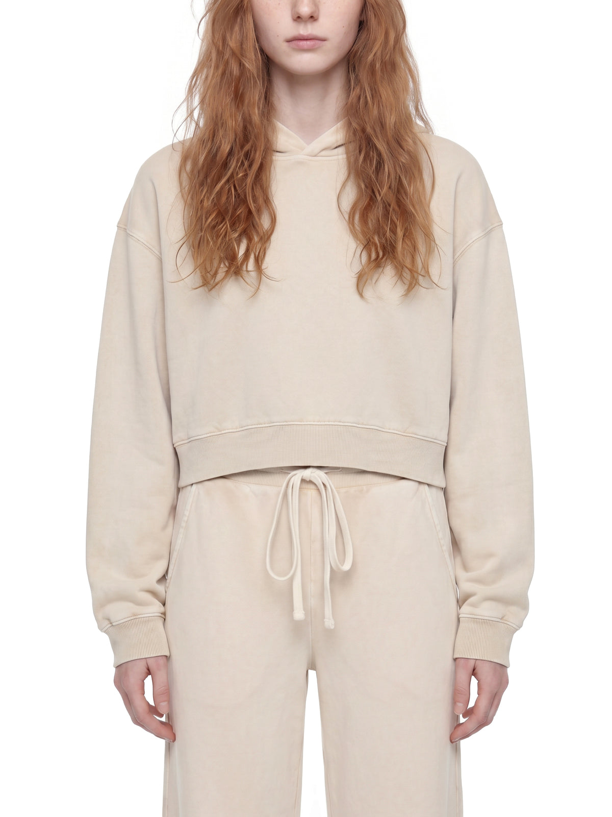 Women’s Mineral Washed Crop Hoodie