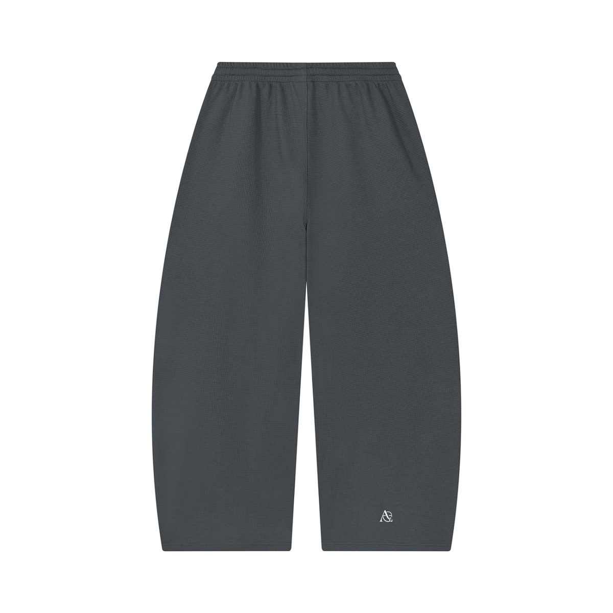 Unisex Waffle Barrel Leg Pants