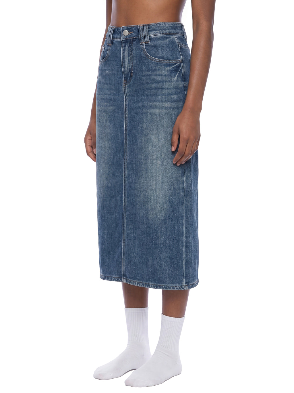 Women’s Vintage Wash Denim Skirt