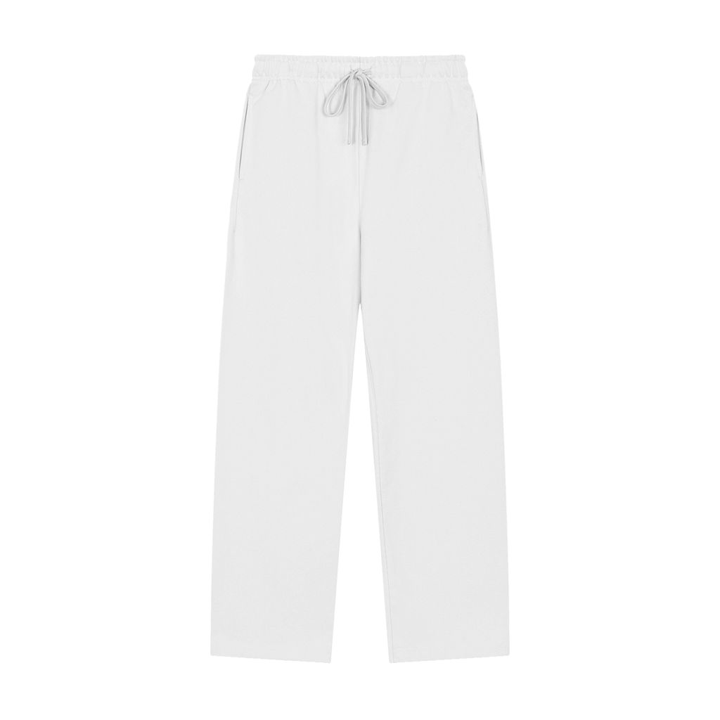 Solid Color Straight-Leg Sweatpants