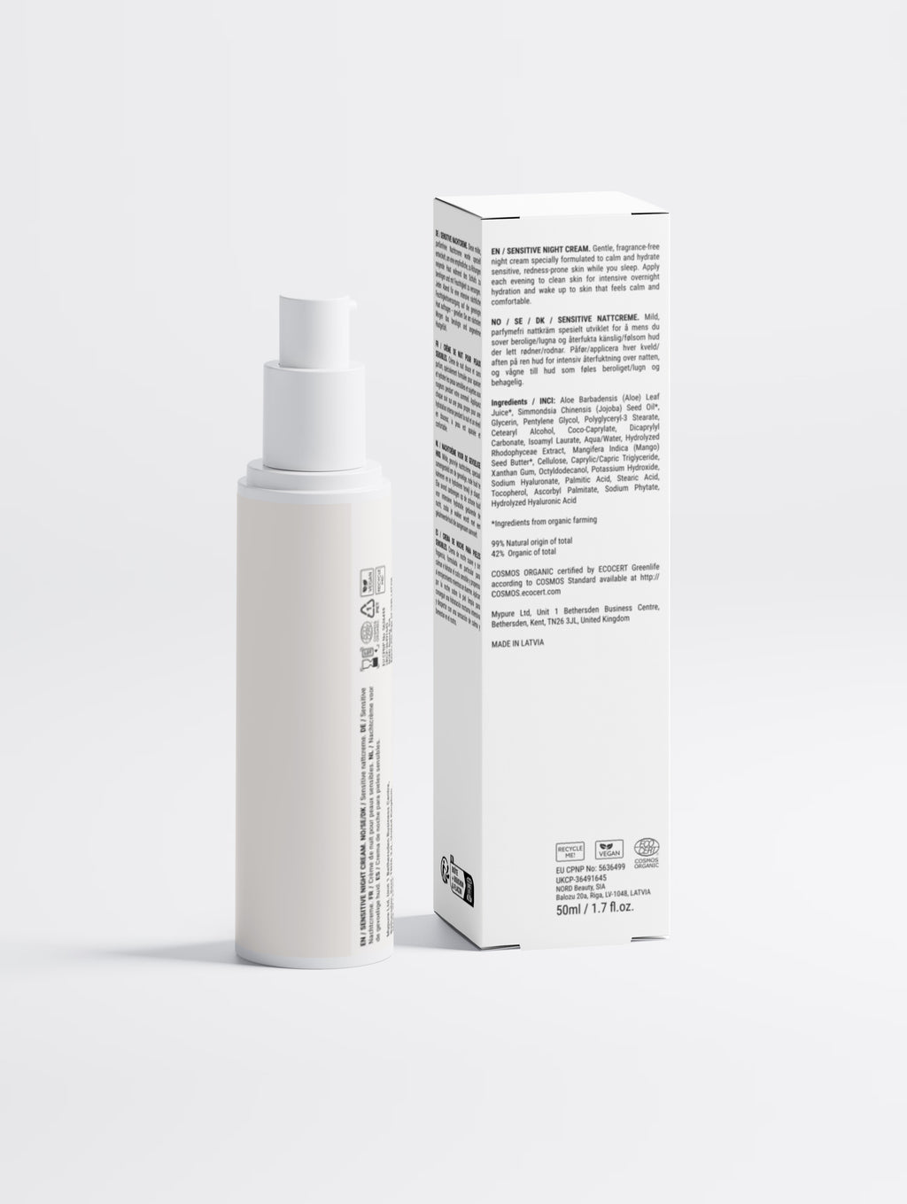 Sensitive Skin Overnight Cream, Fragrance-Free