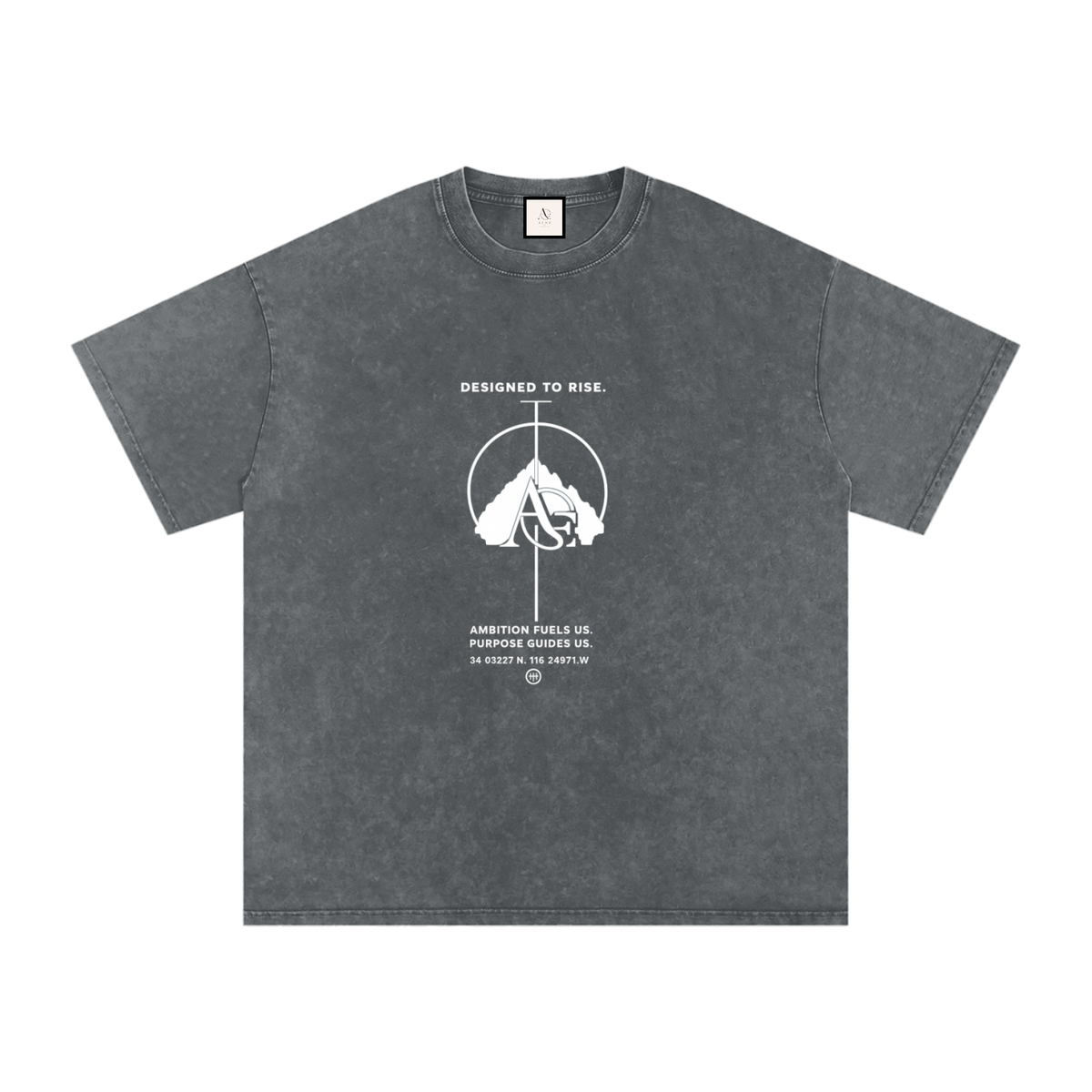 Snow Washed Oversized Cotton T-Shirt