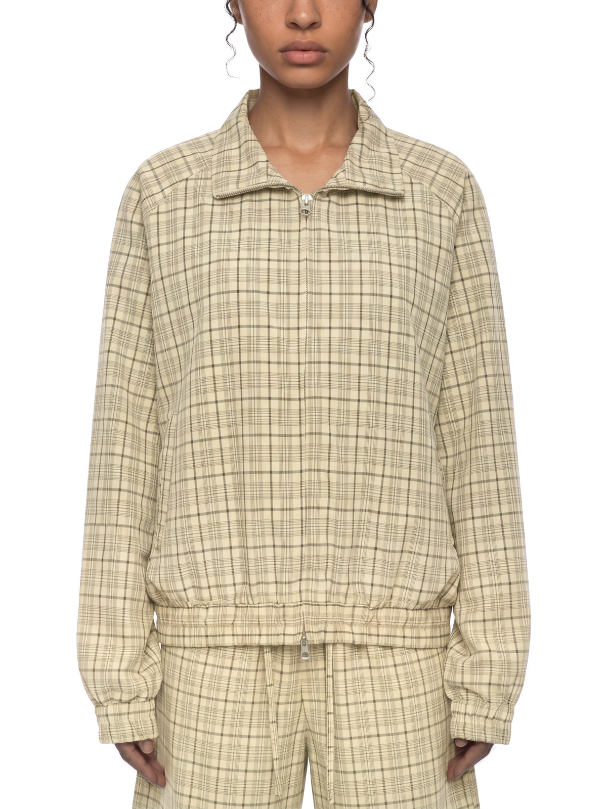 Unisex Plaid Full-Zip Track Jacket
