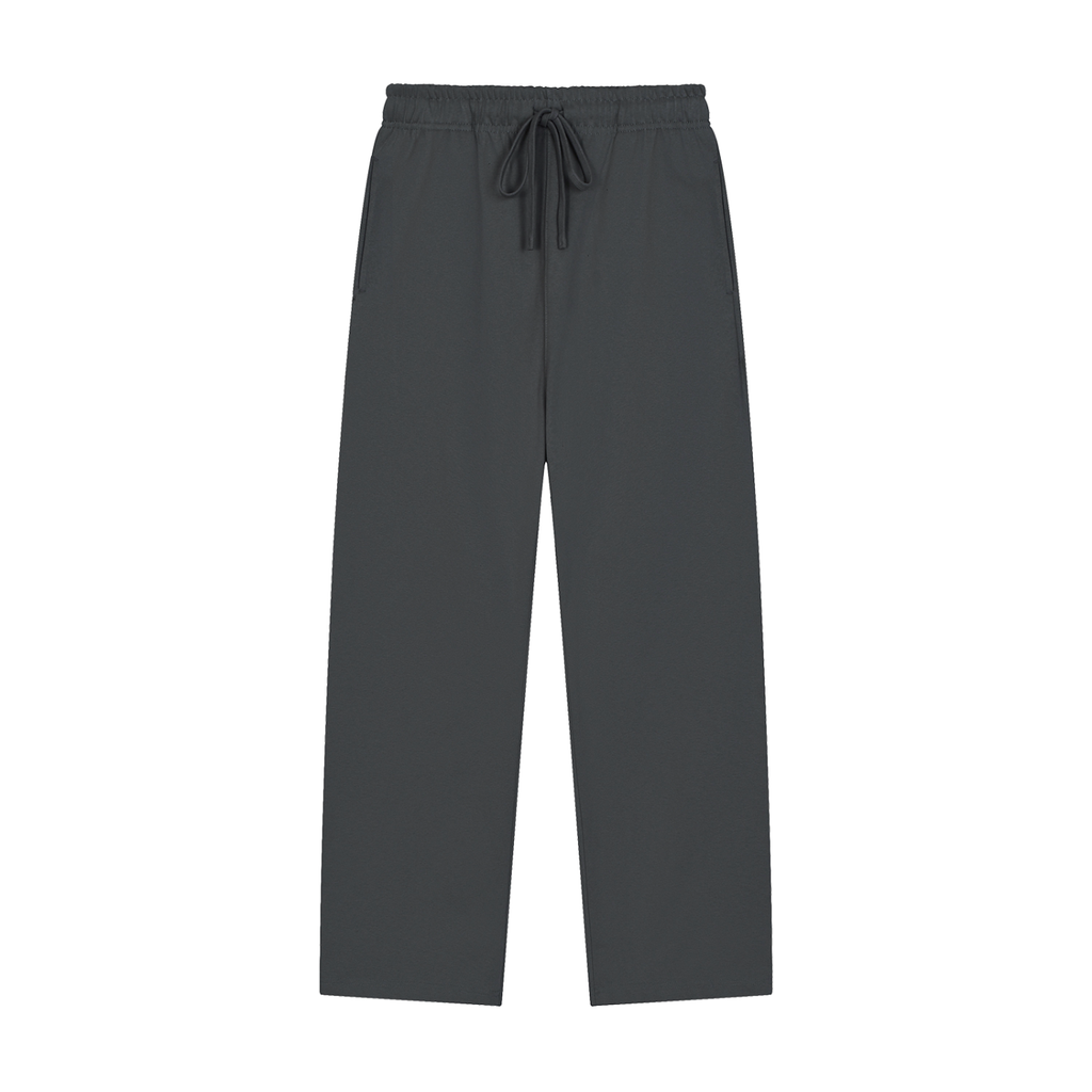 Solid Color Straight-Leg Sweatpants