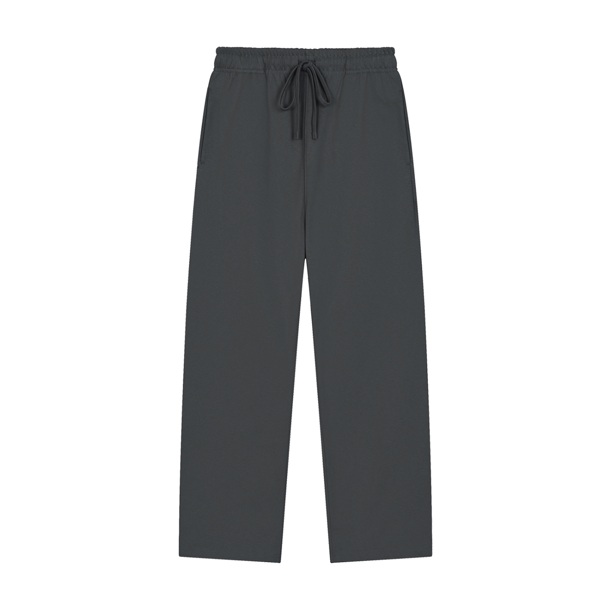 Solid Color Straight-Leg Sweatpants
