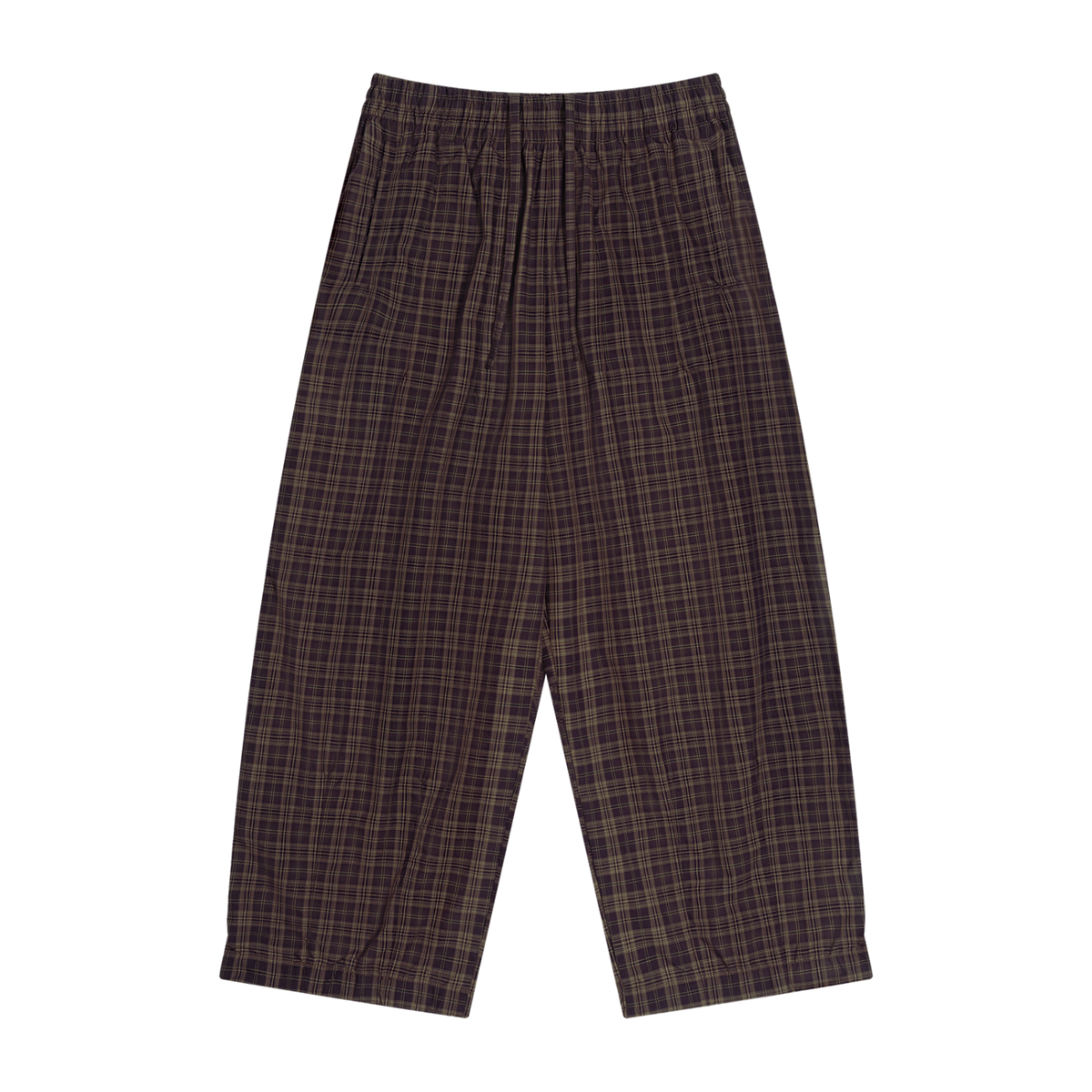 Unisex Plaid Wide Leg Pants