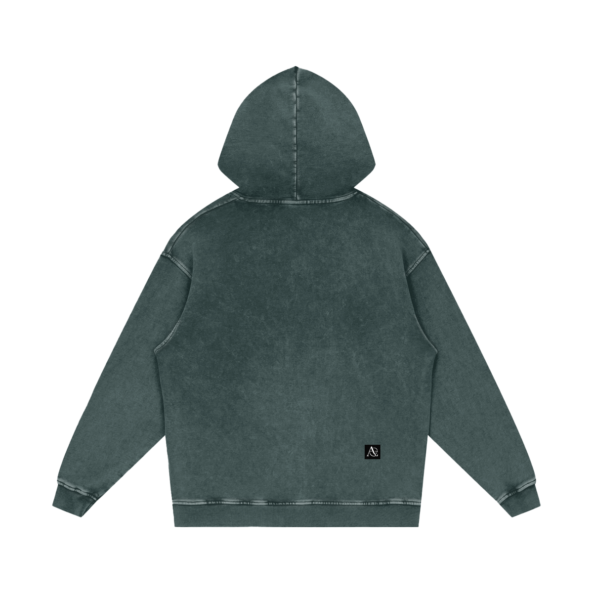 Snow Washed Loose Cotton Hoodie