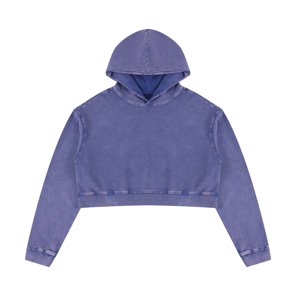 Women’s Mineral Washed Crop Hoodie