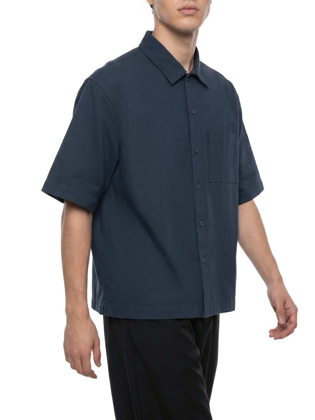 Unisex Boxy Patch Pocket Short Sleeve Shirt