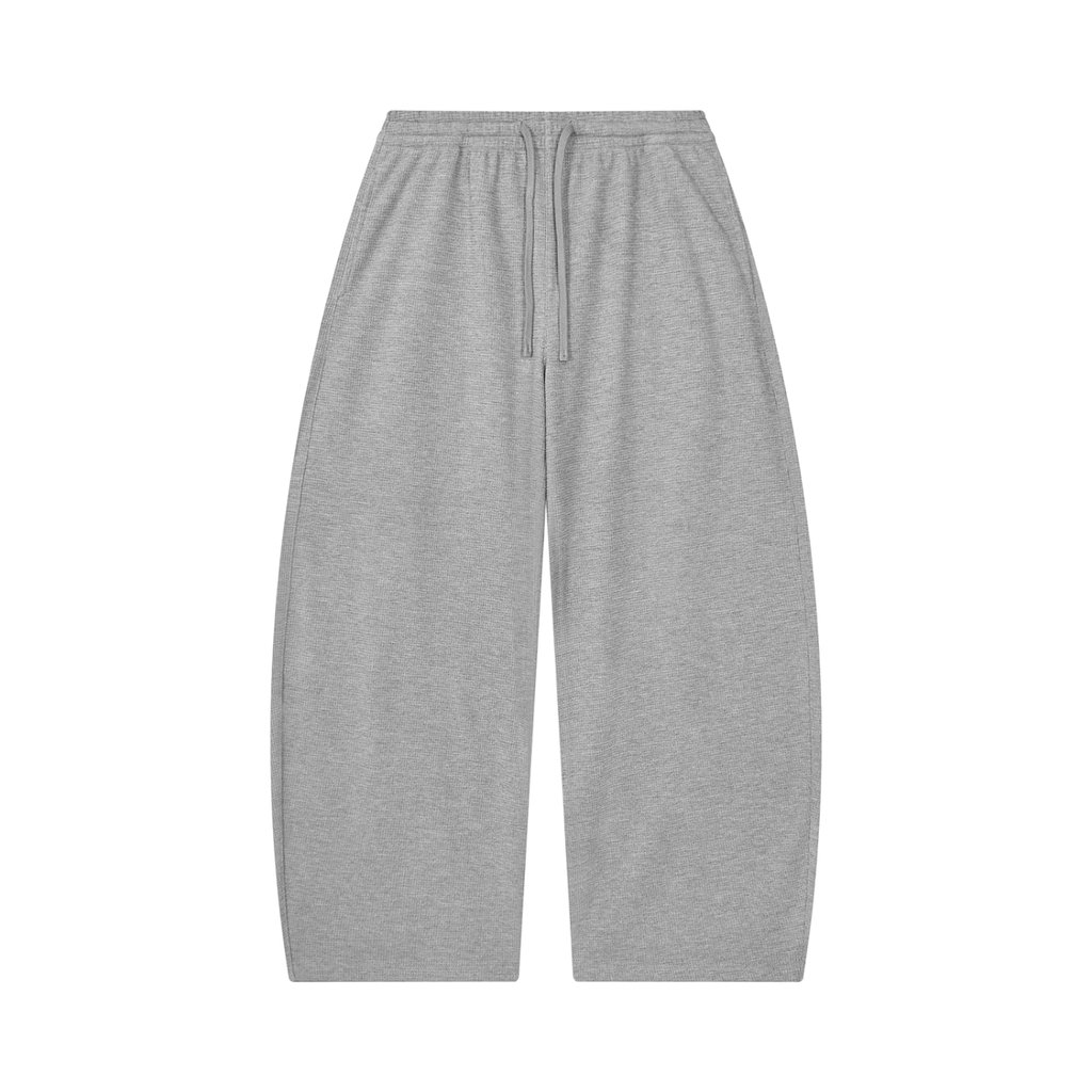 Unisex Waffle Barrel Leg Pants