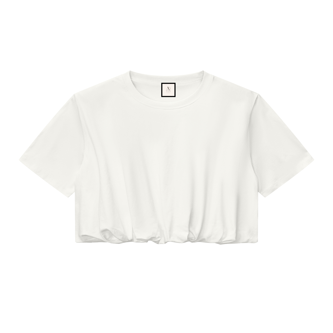 Women’s Crop Bubble Hem T-Shirt
