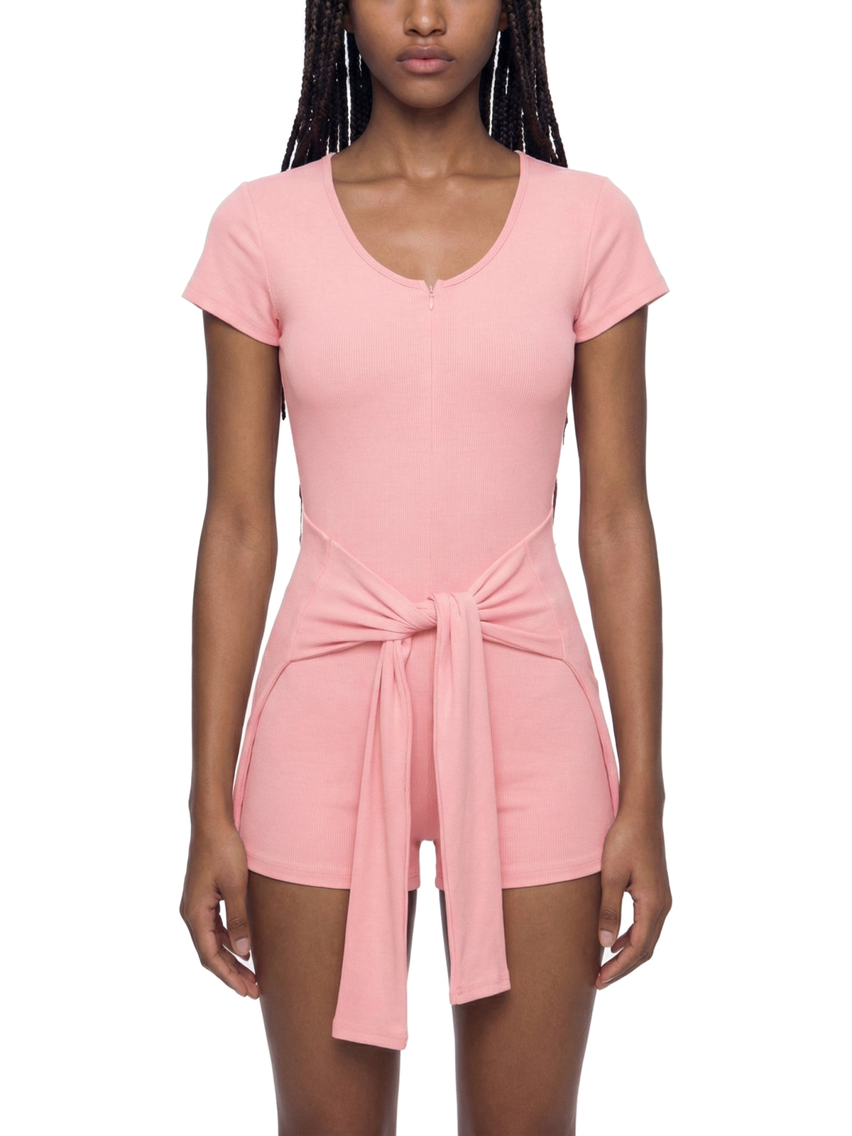 Women's Dual-Function Cape Tie-Waist Romper