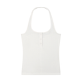 Women's Ribbed Henley Tank Top