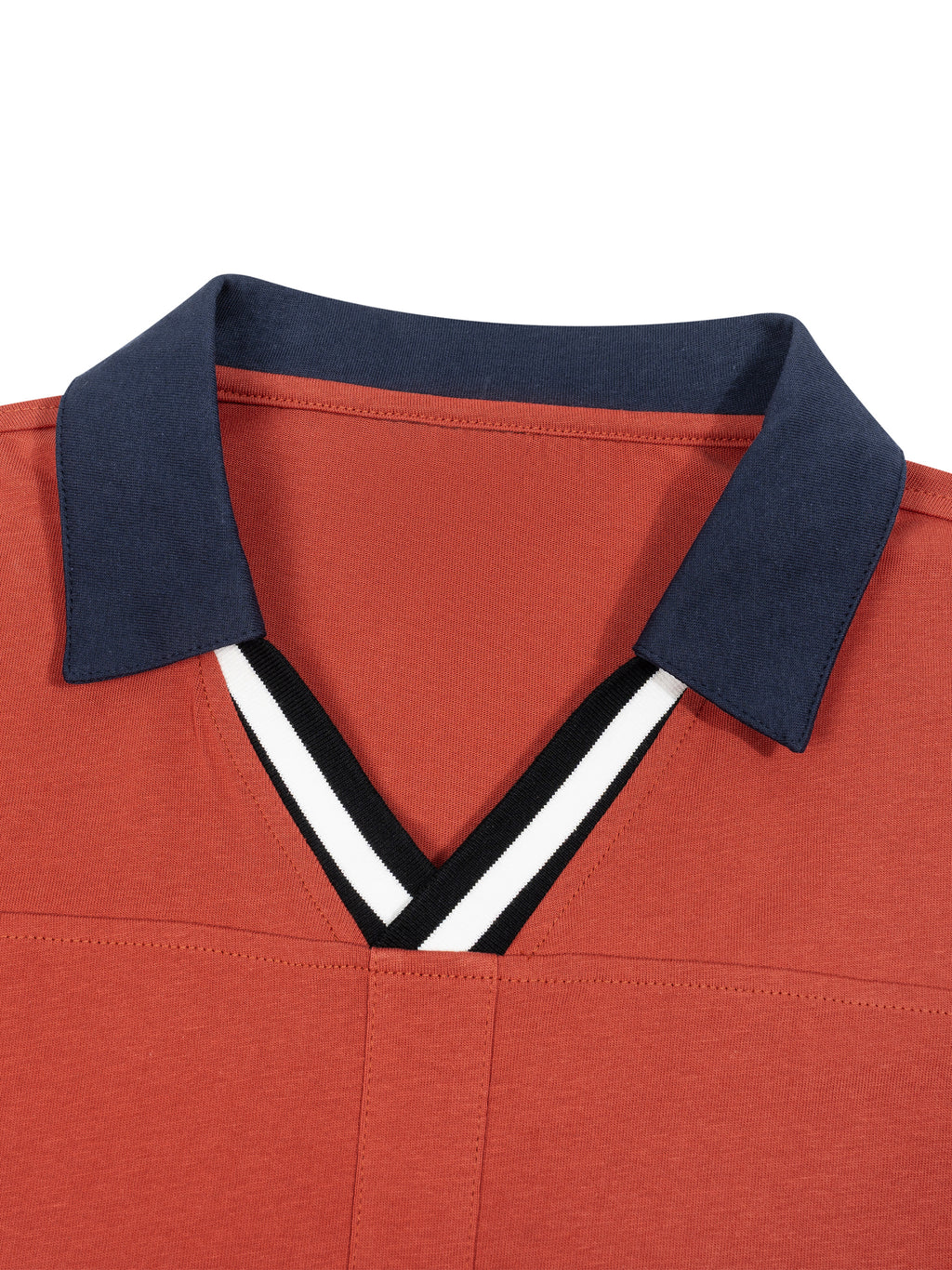 Unisex Boxy Color Block Polo Shirt