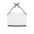 Contrast Binding Halter Tank Top