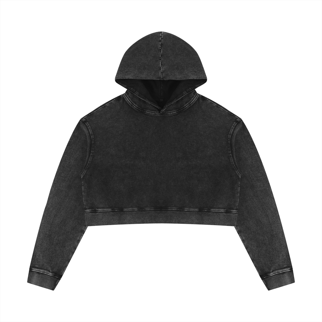 Women’s Mineral Washed Crop Hoodie