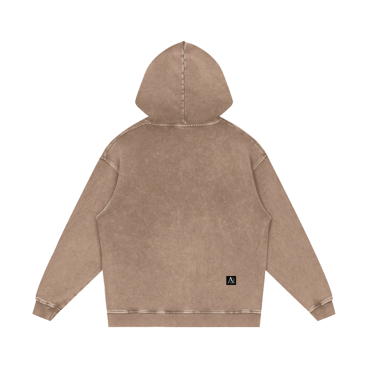 Snow Washed Loose Cotton Hoodie