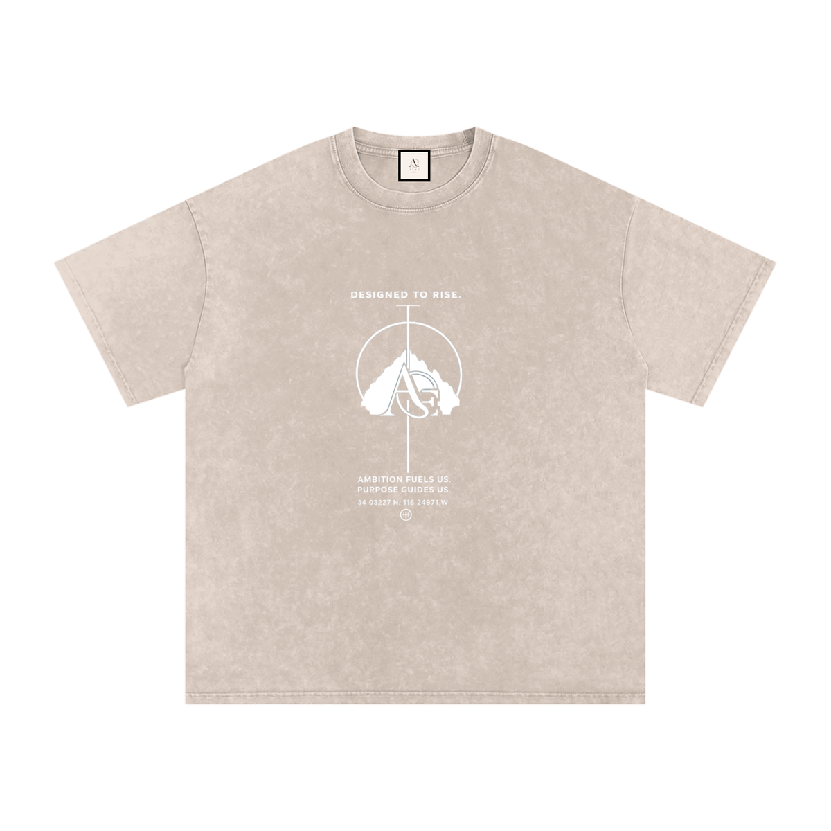 Snow Washed Oversized Cotton T-Shirt