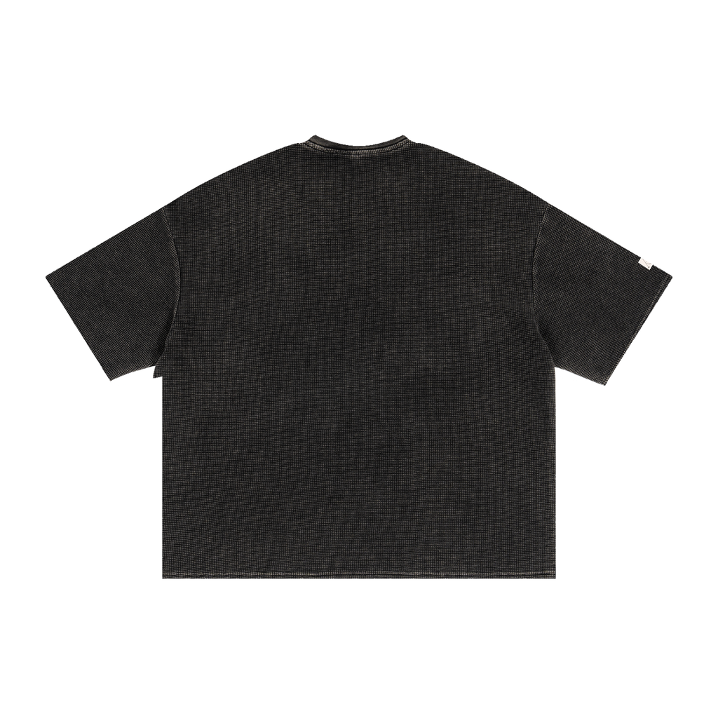 Textured Waffle Washed Boxy T-Shirt