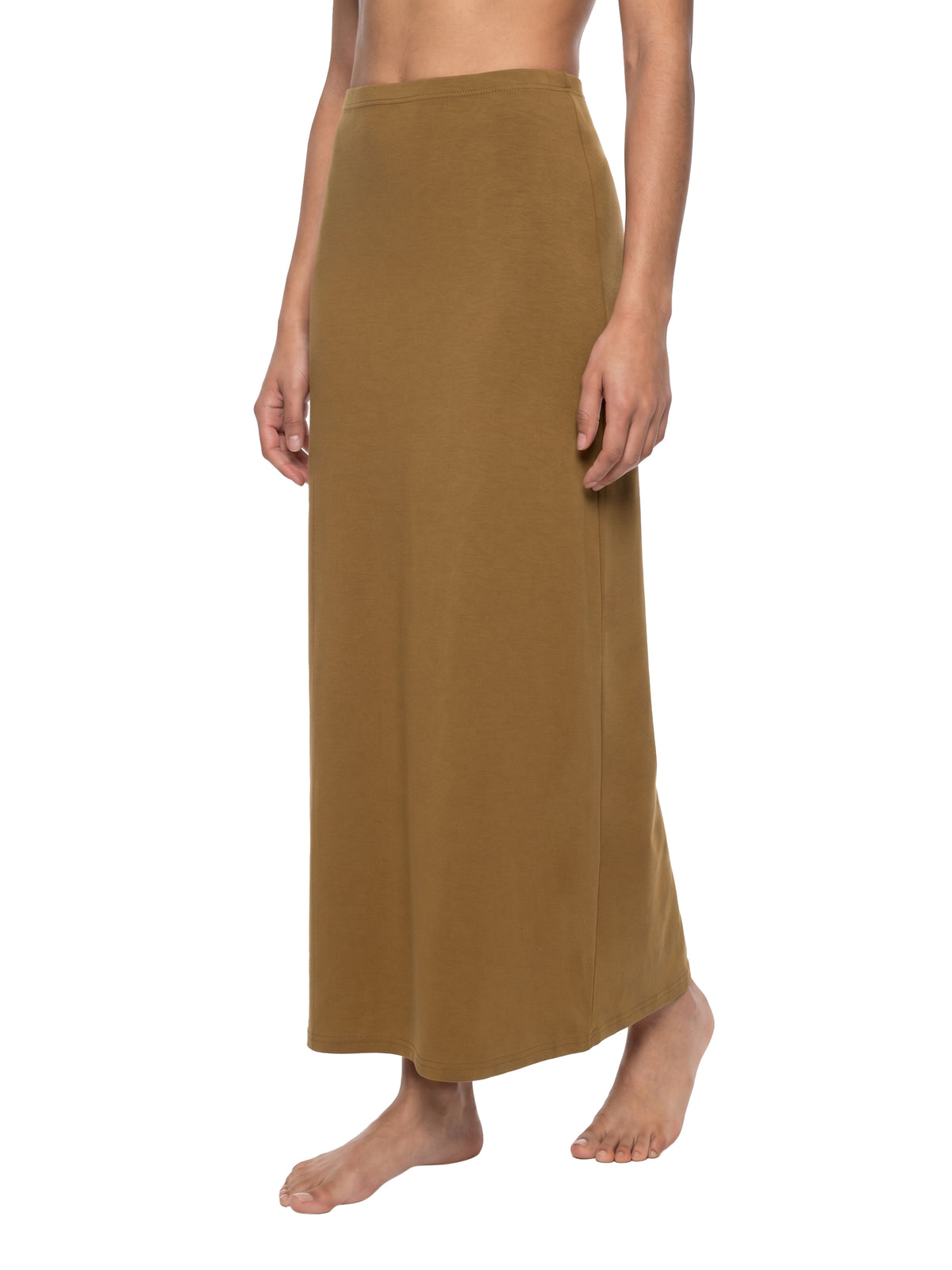 Women's Solid Color Knit Maxi Skirt