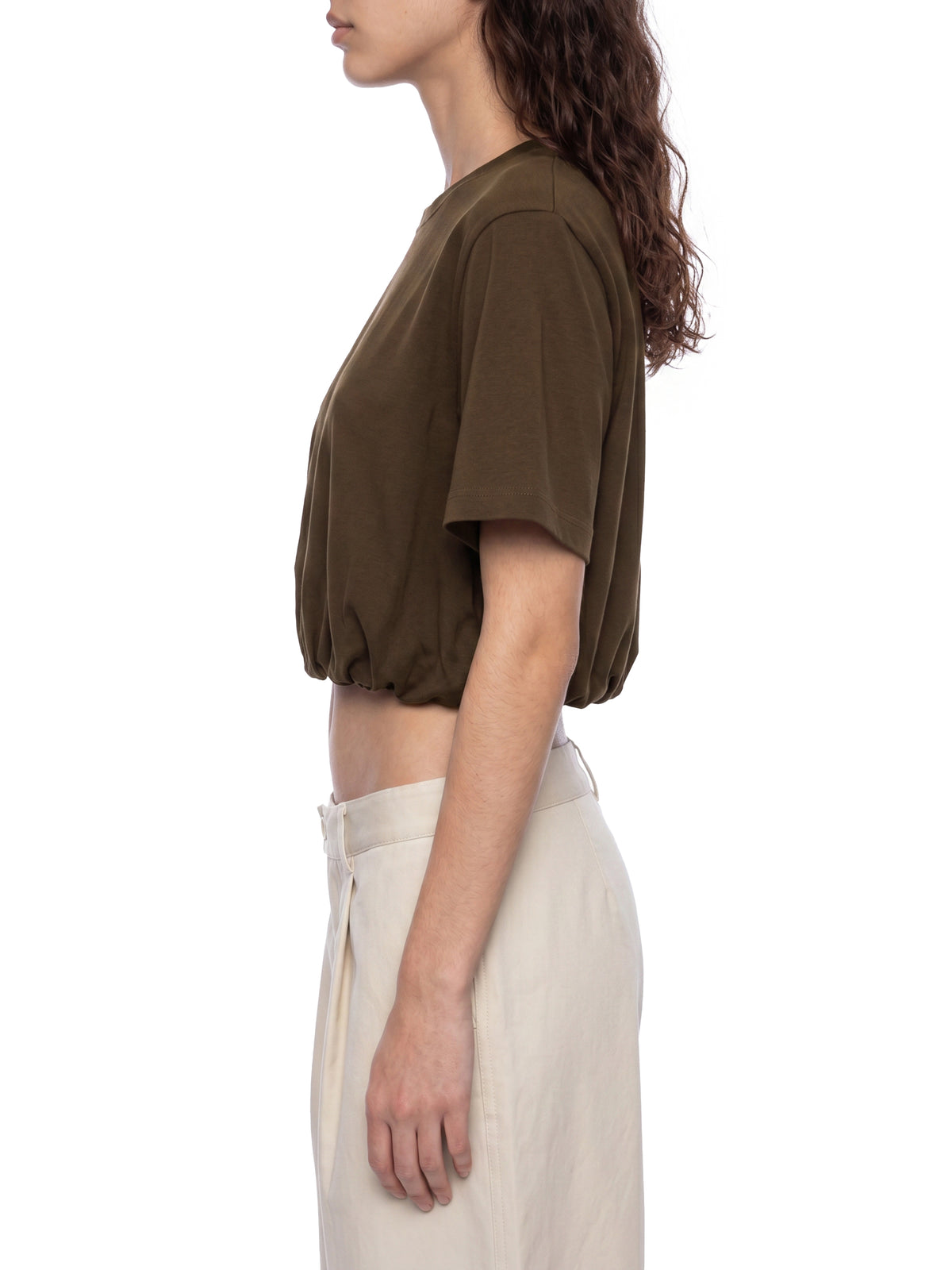 Women’s Crop Bubble Hem T-Shirt