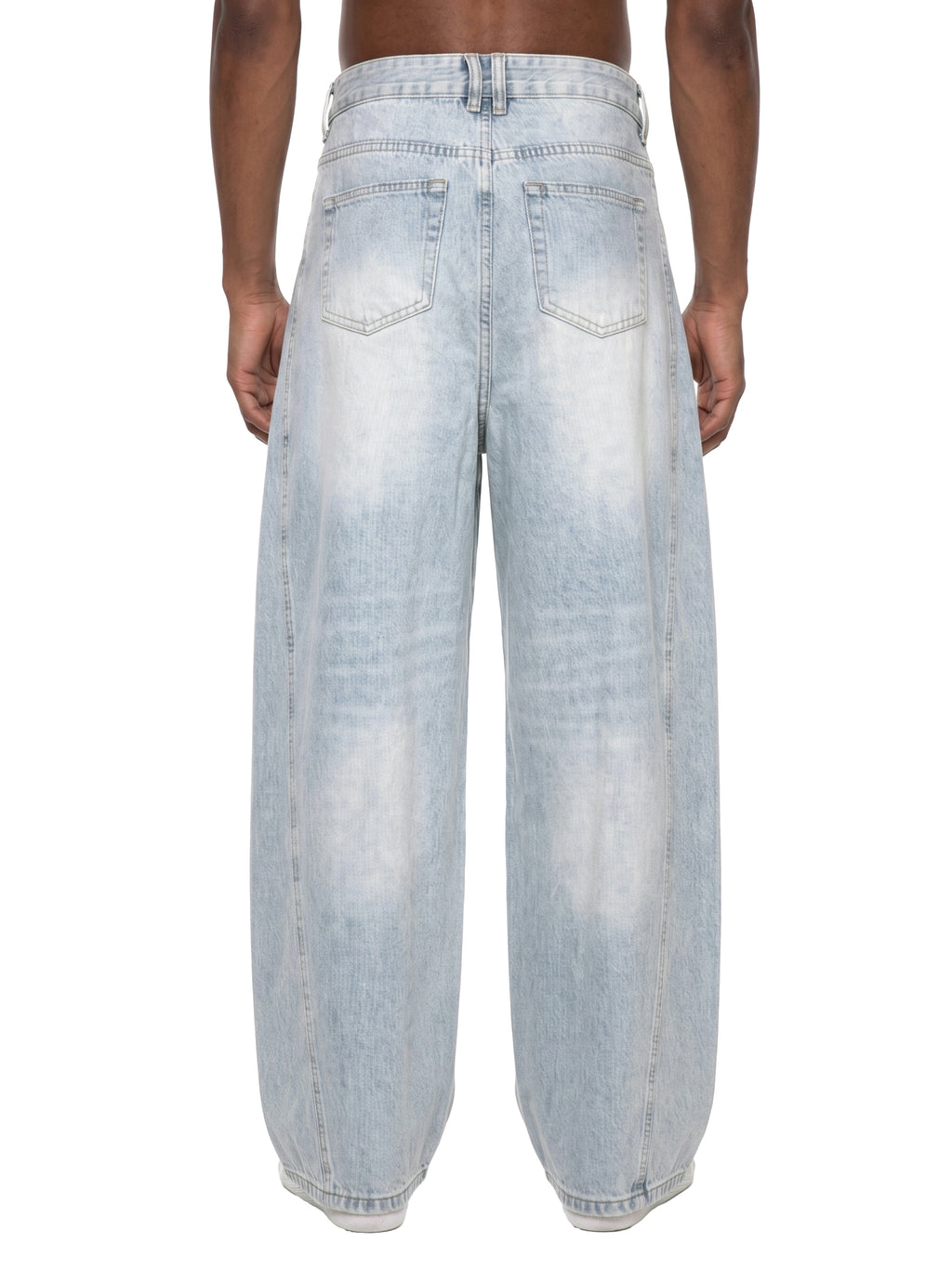 Men's Vintage Wash Sunfade Barrel Leg Jeans